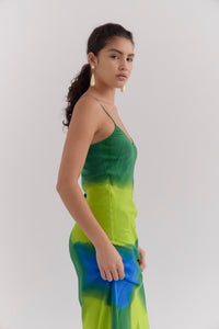 MILKA BIAS CUT CAMI DRESS- HAND PAINTED COOL