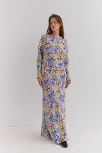 LEONG BIAS CUT LONG SLEEVE DRESS- MARTY PRINT Gary Bigeni LEONG BIAS CUT LONG SLEEVE DRESS- MARTY PRINT Gary Bigeni