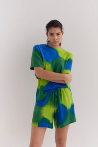 AMBER DRAWSTRING SHORTS- HAND PAINTED COOL