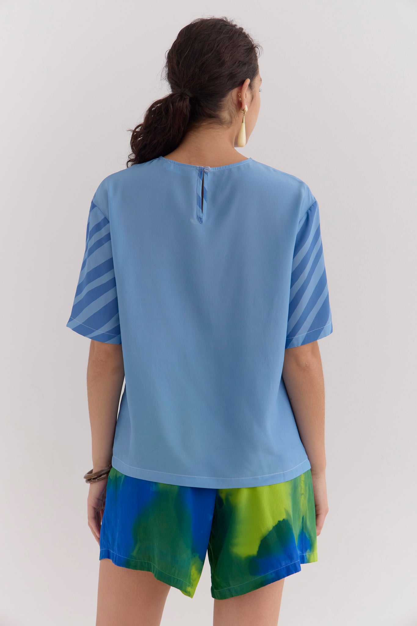 GINO BIAS CUT T-SHIRT - BIGENI PRINT