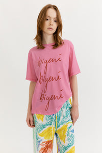 GINO BIAS CUT T-SHIRT - BIGENI PRINT