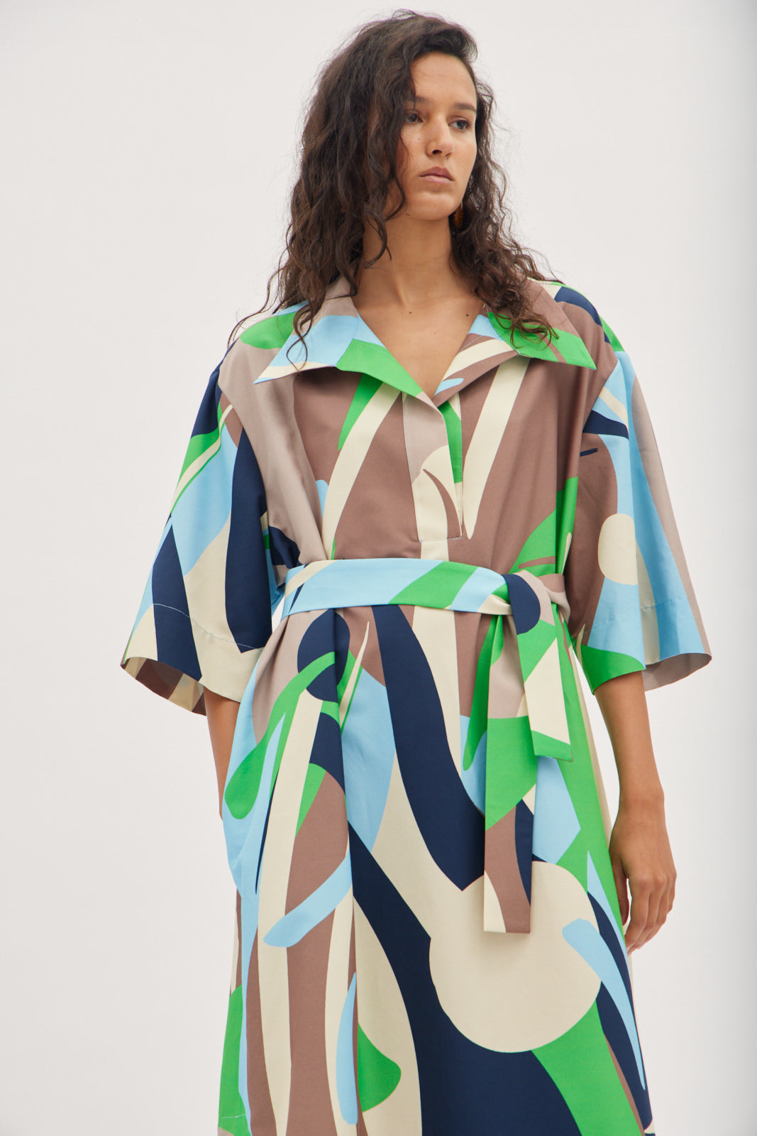 DANTAS TUNIC SHIRT DRESS- GALAXY PRINT SILK COTTON VOILE