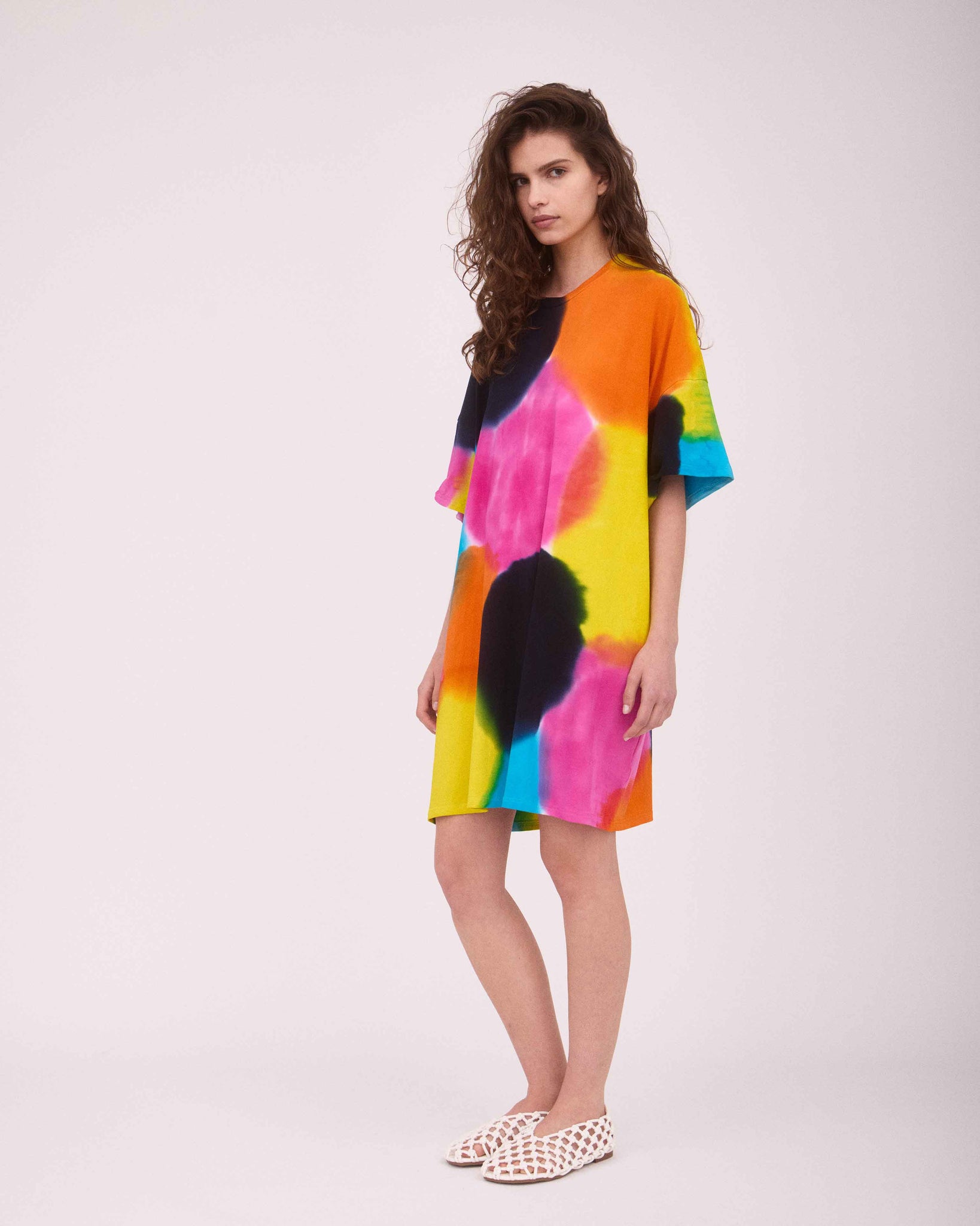 RIVER OVER-SIZED MINI DRESS MULTI COLOUR