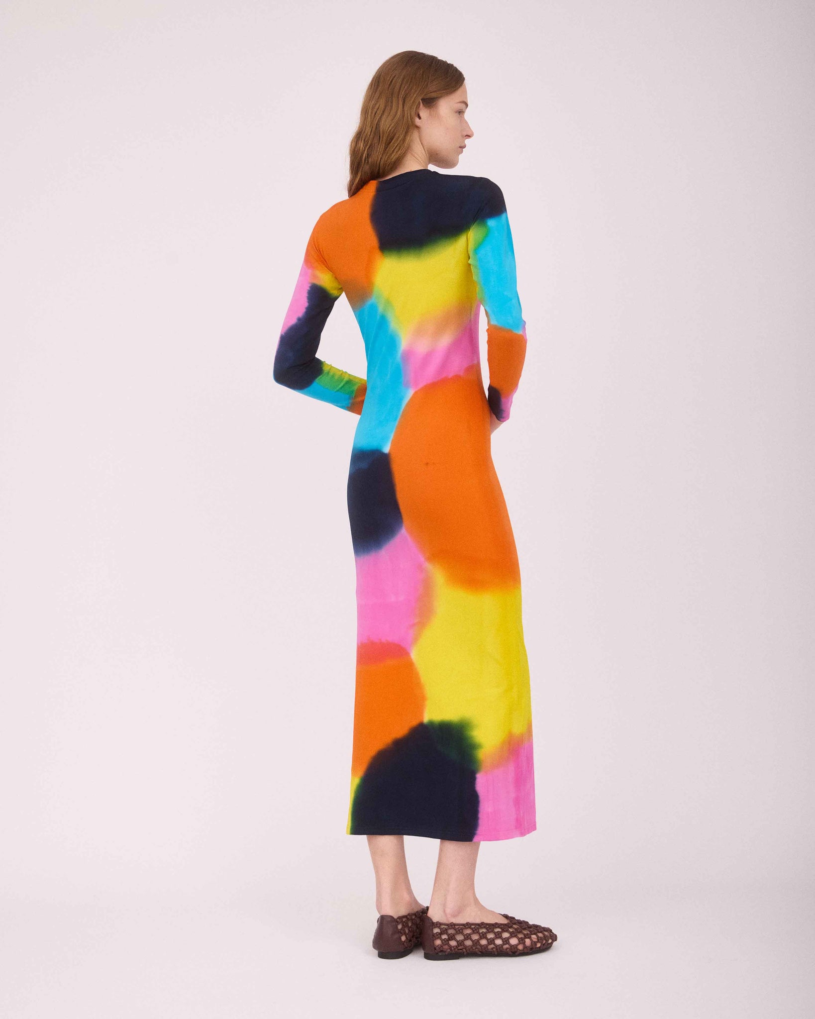 MELISSA LONG SLEEVE DRESS MULTI COLOUR