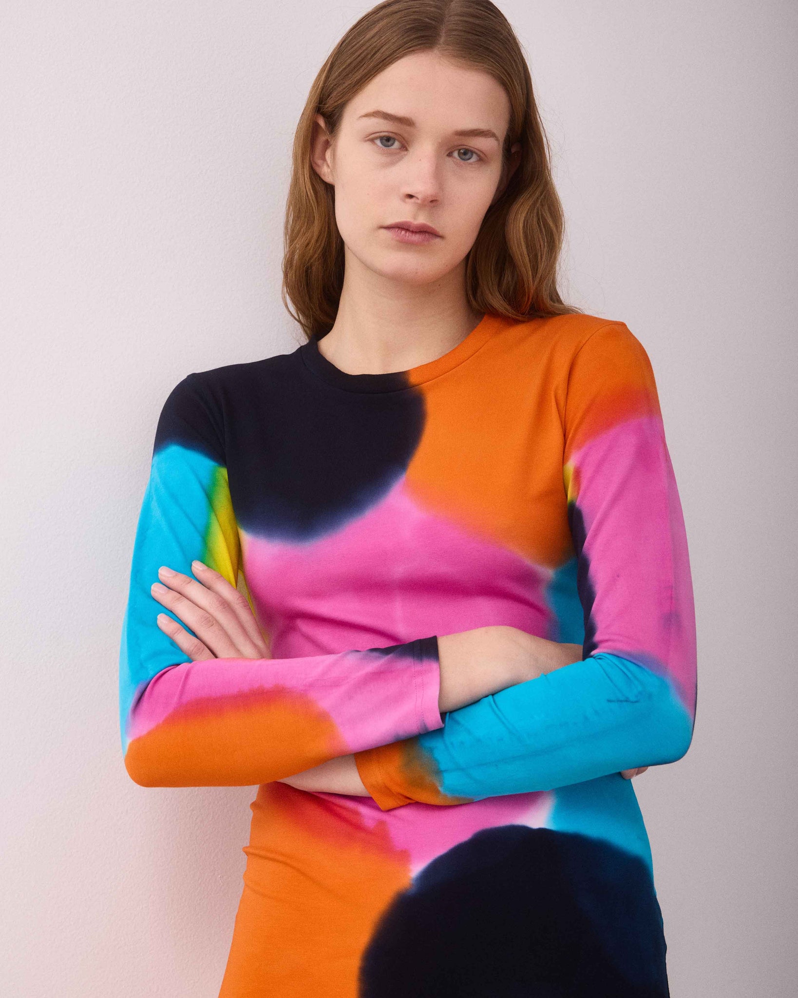 MELISSA LONG SLEEVE DRESS MULTI COLOUR