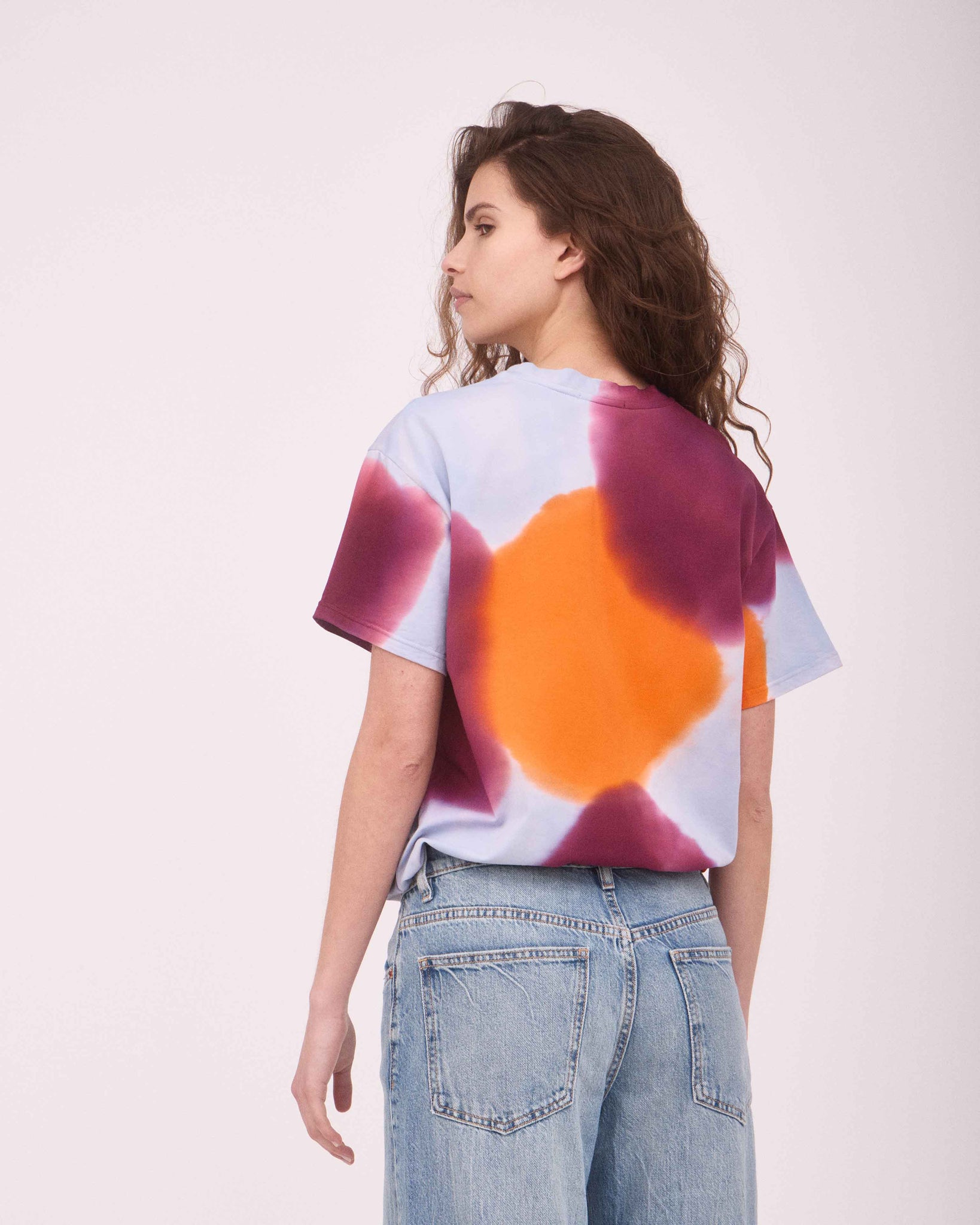 TEO T-SHIRT ORANGE/BURGUNDY/BLUE GREY