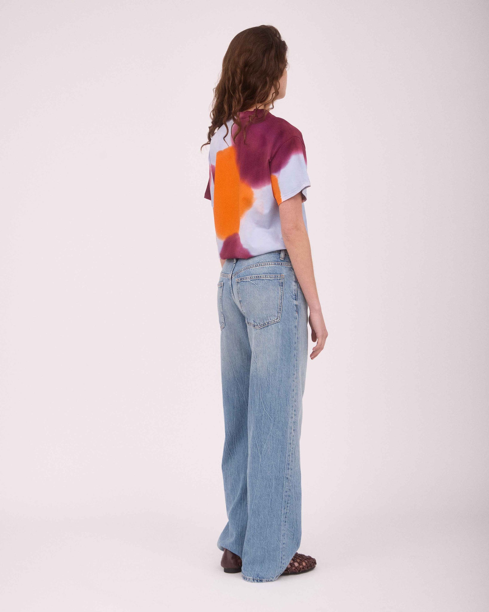 TEO T-SHIRT ORANGE/BURGUNDY/BLUE GREY