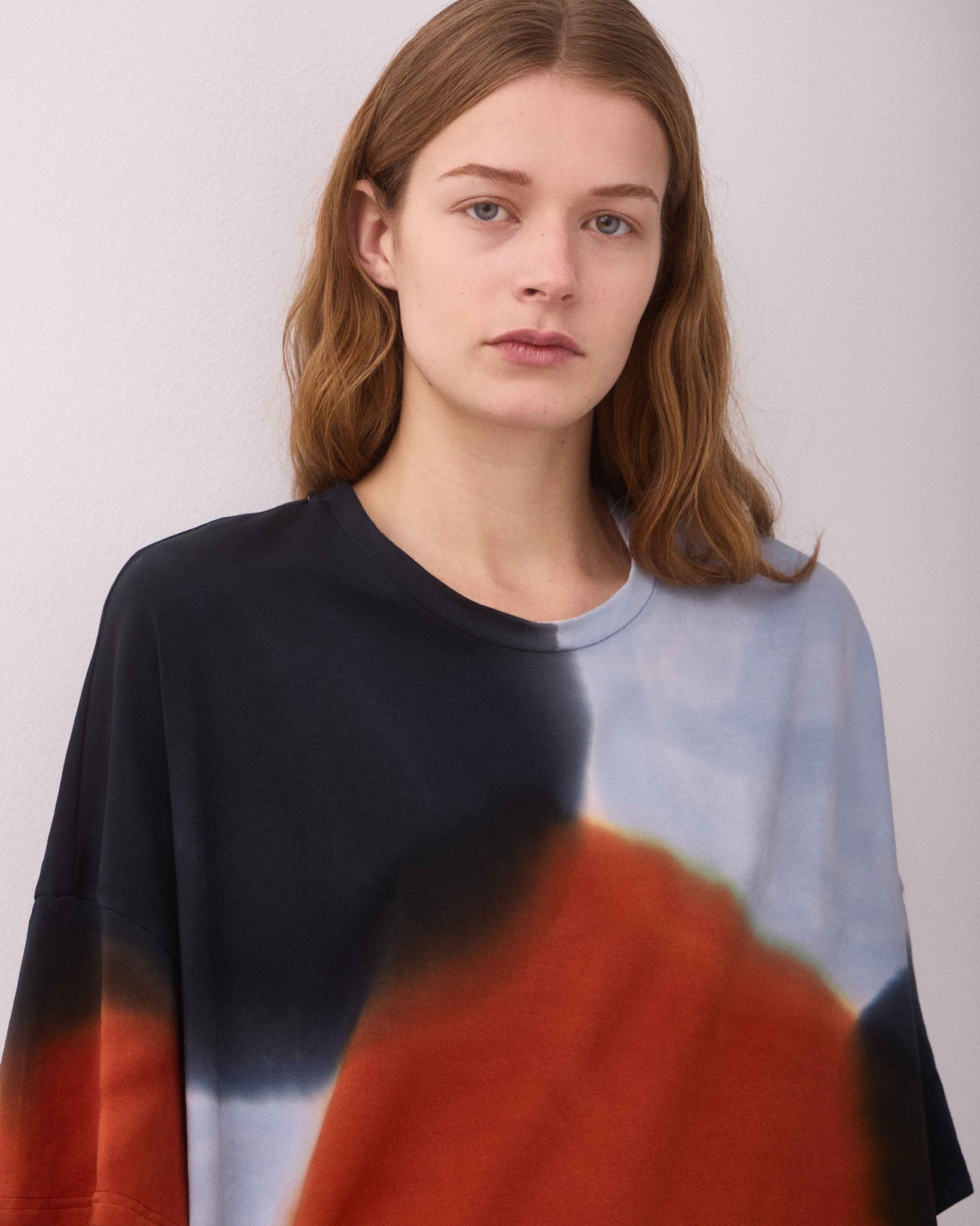 RIVER OVER-SIZED MINI DRESS BLACK/BROWN/BLUE GREY