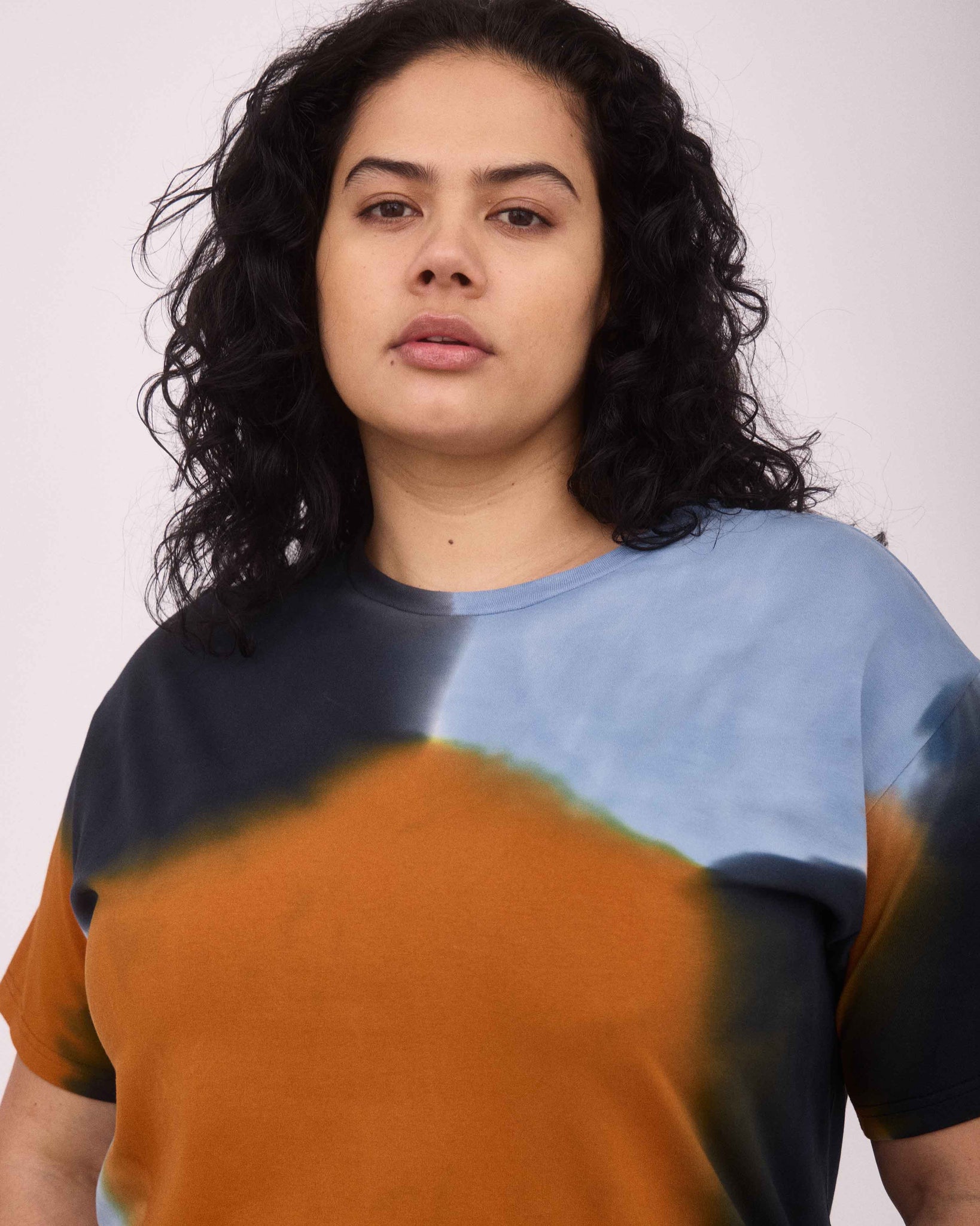 TEO T-SHIRT BLACK/BROWN/BLUE GREY