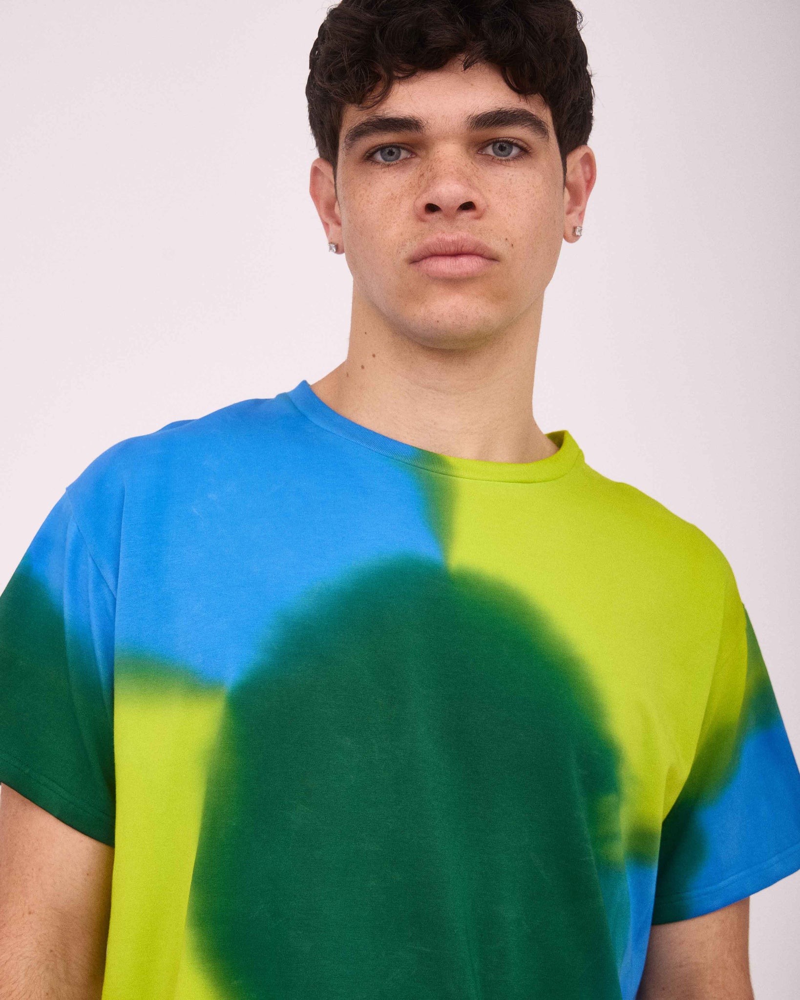 TEO T-SHIRT LIME GREEN/BLUE/DEEP GREEN