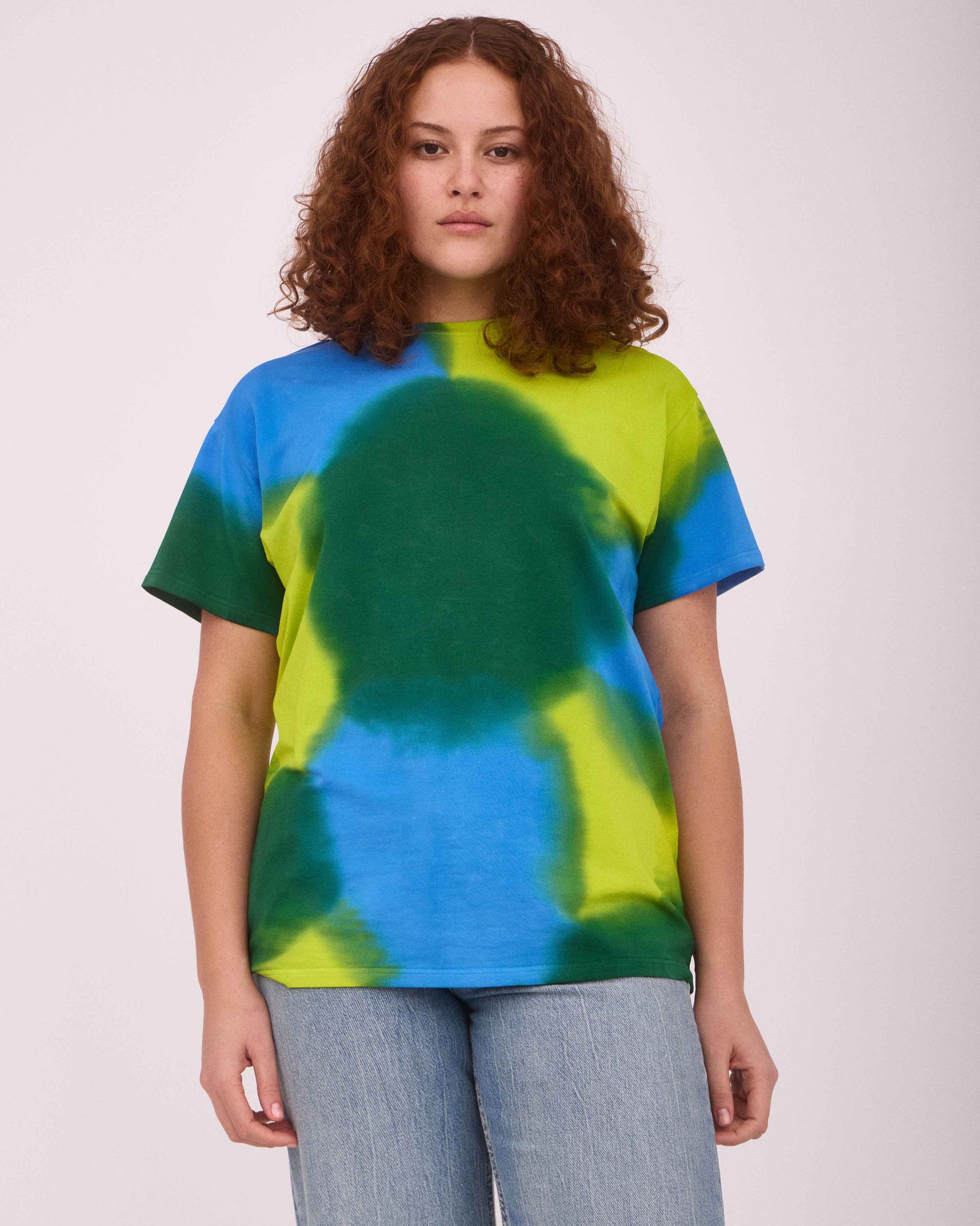 TEO T-SHIRT LIME GREEN/BLUE/DEEP GREEN