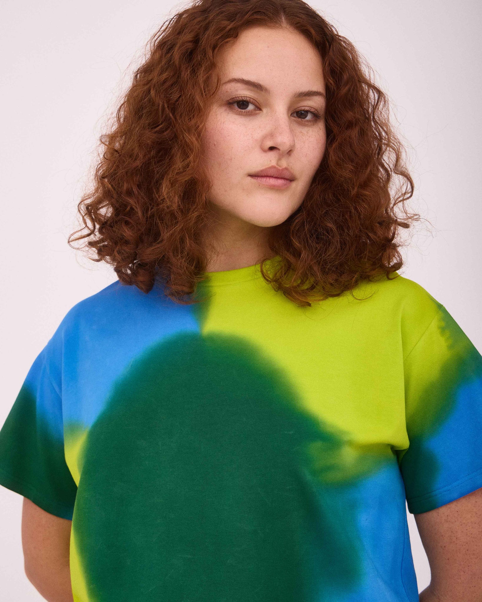 TEO T-SHIRT LIME GREEN/BLUE/DEEP GREEN