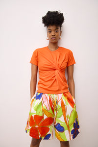 PATRICK TWISTED T-SHIRT  - ORANGE