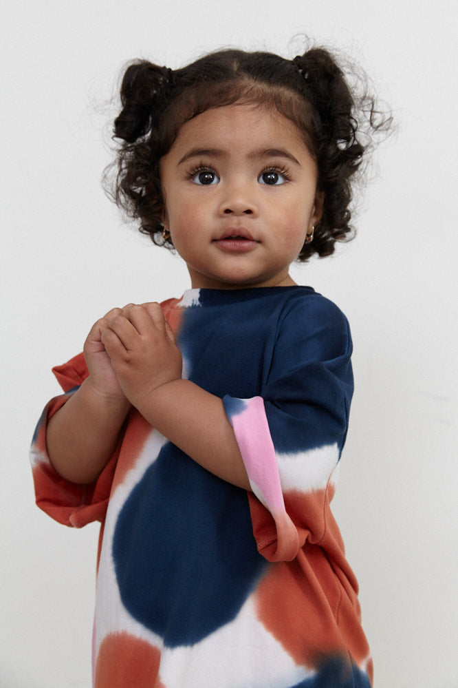 Levis Shift T-Shirt Dress Navy/Brown/Pink