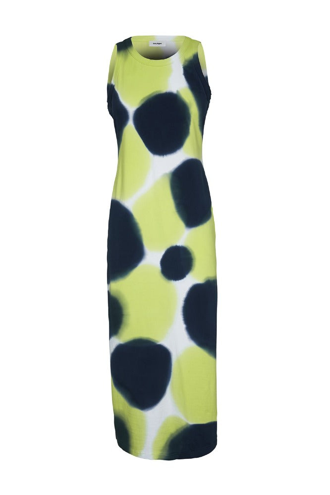 Daisy Fitted Singlet Dress Navy/Lime Green