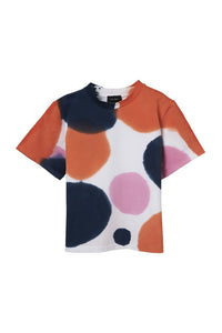 Mya T-Shirt - Navy/Orange/Pink
