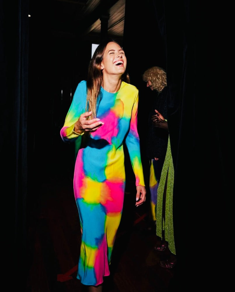 PADDLE POP SILK DRESS