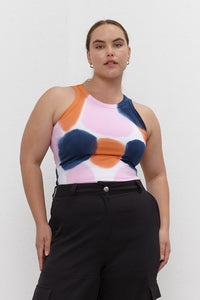Clinton Singlet Orange/Navy/Pink