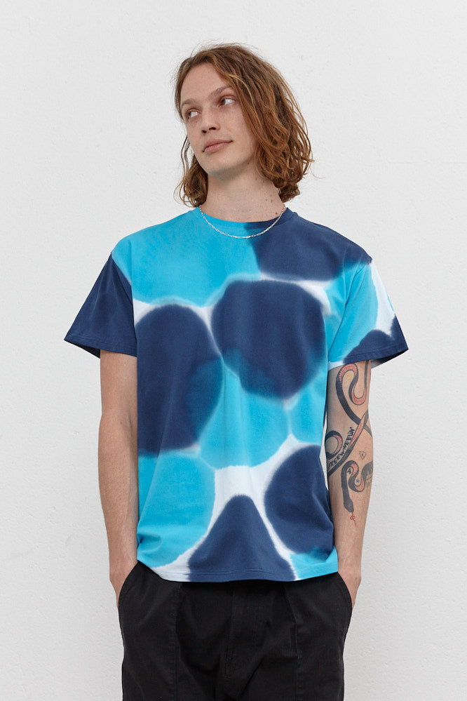 Teo T-Shirt Navy/Turquoise Blue