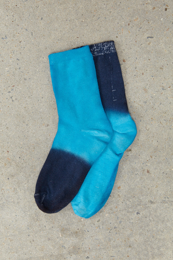 Charlie Socks Navy/Turquoise Blue