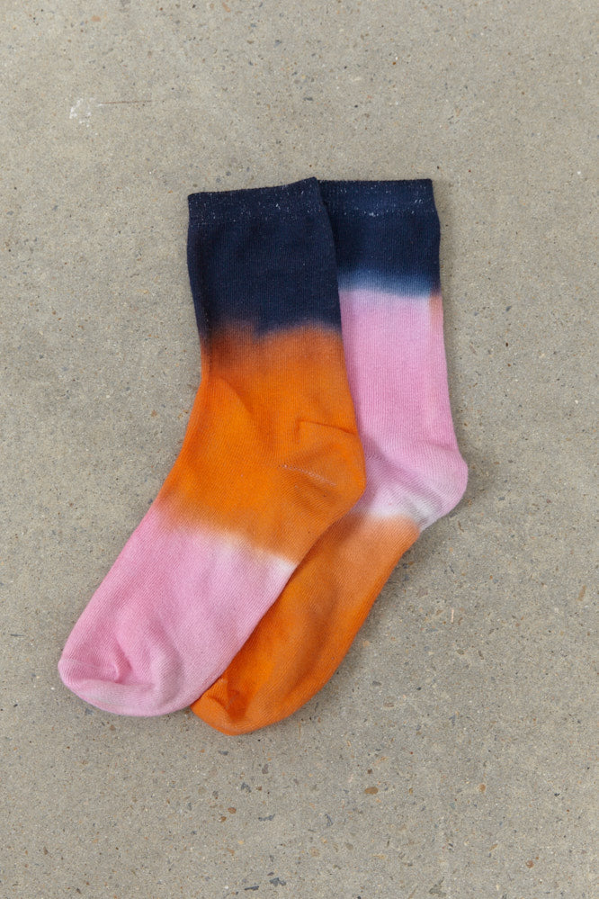 Charlie Socks Orange/Navy/Pink