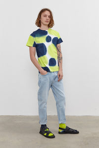 Teo T-Shirt Navy/Lime Green